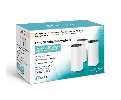 PUNTO DE ACCESO WIFI TP-LINK HIBRIDO MESH PACK 3 UNIDADES AC1200 + AC1000 2P GIGA 1P USB-C 2 ANTENAS INTERNAS COMPATIBLE CON ALEXA DECO P9(3-PACK) 