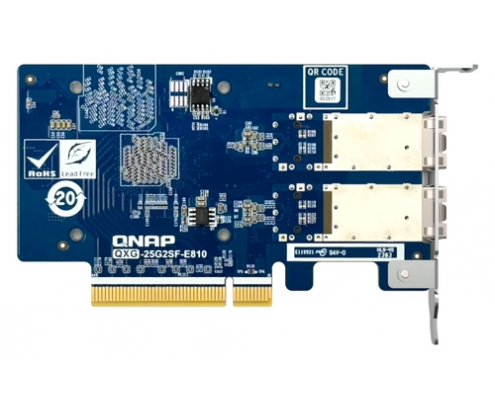 QNAP QXG-25G2SF-E810 adaptador y tarjeta de red Interno Fibra 25000 Mbit/s