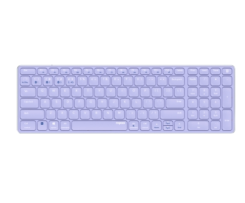 Rapoo E9700M teclado Oficina RF Wireless + Bluetooth QWERTY Inglés internacional Púrpura