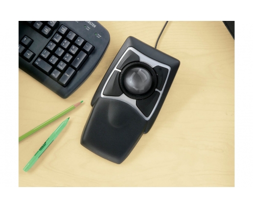 Raton kensington expert trackball con cable usb tipo-a optico negro 64325