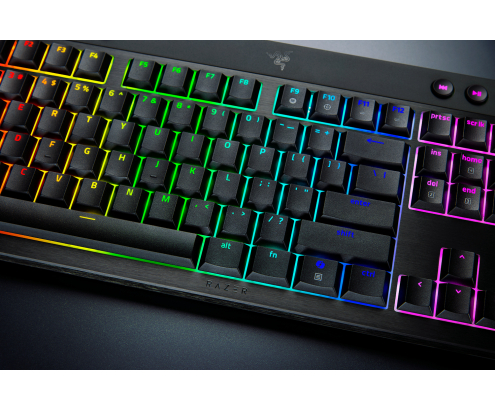 Razer BlackWidow V4 Low-Profile HyperSpeed teclado Juego USB + RF Wireless + Bluetooth QWERTY Internacional de EE.UU. Negro