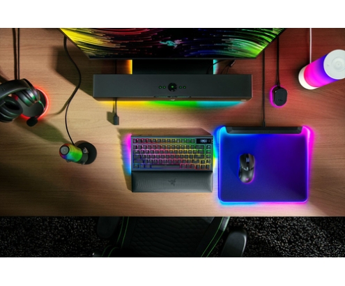 Razer BlackWidow V4 Pro teclado Juego USB + RF Wireless + Bluetooth QWERTY Internacional de EE.UU. Negro