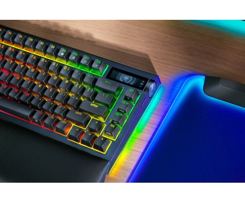 Razer BlackWidow V4 Pro teclado Juego USB + RF Wireless + Bluetooth QWERTY Internacional de EE.UU. Negro
