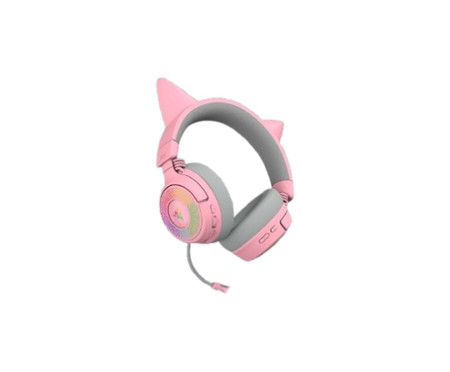 Razer Kraken Kitty V3 Pro - Quartz Auriculares Inalámbrico y alámbrico Diadema Juego USB tipo A Bluetooth Rosa