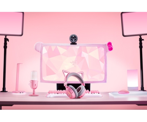 Razer Kraken Kitty V3 Pro - Quartz Auriculares Inalámbrico y alámbrico Diadema Juego USB tipo A Bluetooth Rosa