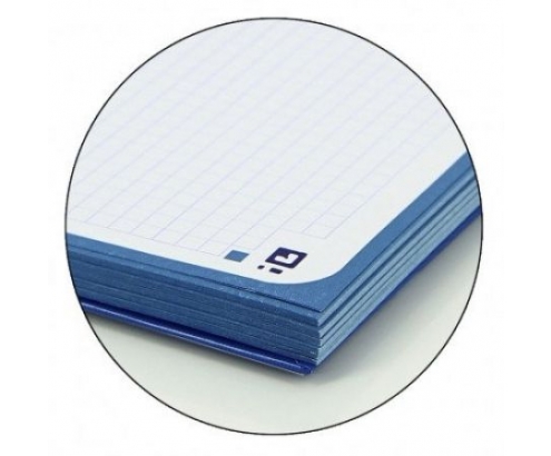 RECAMBIO OXFORD CLASSIC CUADERNO A4+ 80 HOJAS 90 GRAMOS 4 TALADROS CUADRICULA 5X5 ENMARCADO AZUL MARINO 400123672