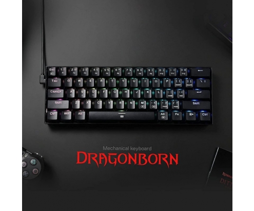 Redragon Dragonborn K630 Teclado Mecánico Gaming RGB Switch Brown Layout USA