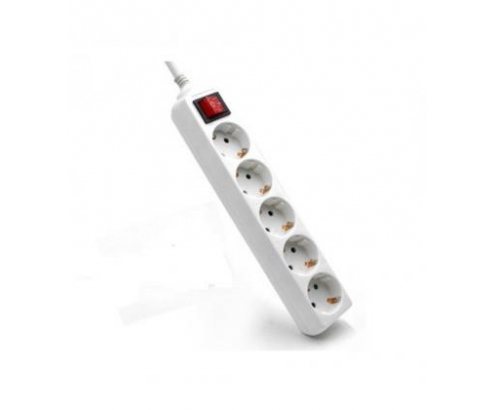 REGLETA PHASAK 6 TOMAS CON INTERRUPTOR 1.5MT BLANCO HEMBRA BNS 1208 T