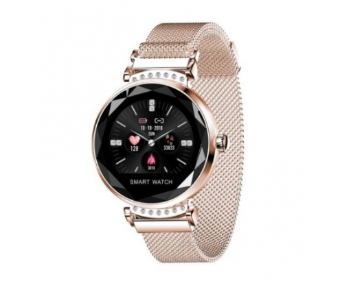 RELOJ INTELIGENTE INNJOO LADY CRYSTAL REGISTRO DISTANCIA RITMO CARDIACO MONITORIZACION SUE͑O WATERPROOF LADYC GOLD