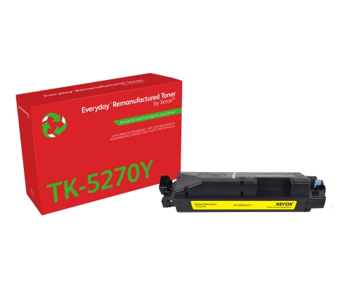 Remanufacturado Everyday Tóner Everyday™ Amarillo remanufacturado de Xerox es compatible con Kyocera TK-5270Y, Capacidad estándar