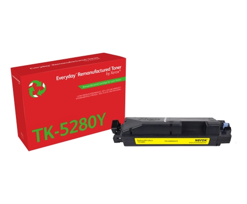 Remanufacturado Everyday Tóner Everyday™ Amarillo remanufacturado de Xerox es compatible con Kyocera TK-5280Y, Capacidad estándar