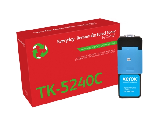 Remanufacturado Everyday Tóner Everyday™ Cian remanufacturado de Xerox es compatible con Kyocera TK-5240C, Capacidad estándar