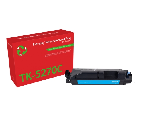 Remanufacturado Everyday Tóner Everyday™ Cian remanufacturado de Xerox es compatible con Kyocera TK-5270C, Capacidad estándar