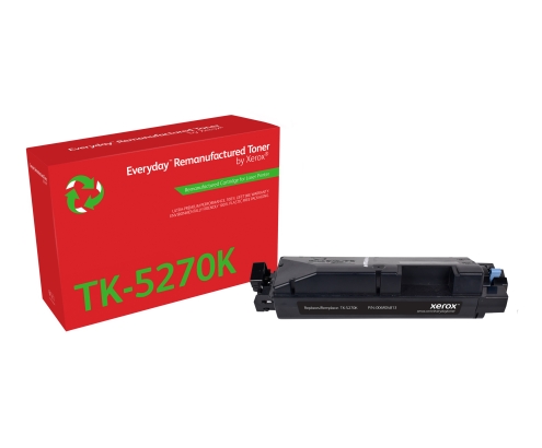 Remanufacturado Everyday Tóner Everyday™ Negro remanufacturado de Xerox es compatible con Kyocera TK-5270K, Capacidad estándar