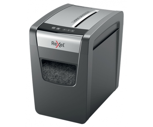Rexel Momentum X410-SL triturador de papel Corte cruzado Negro, Gris