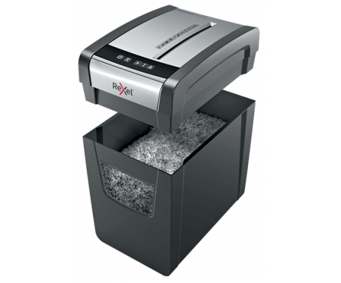Rexel Momentum X410-SL triturador de papel Corte cruzado Negro, Gris