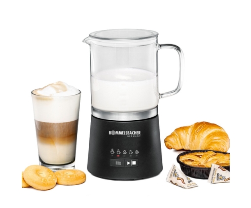 Rommelsbacher MS 625 espumador o calentador de leche Automático Negro, Acero inoxidable
