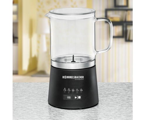 Rommelsbacher MS 625 espumador o calentador de leche Automático Negro, Acero inoxidable