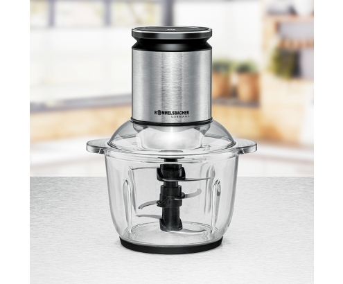 Rommelsbacher MZ 600 picadora eléctrica de alimentos 2 L 600 W Negro, Acero inoxidable
