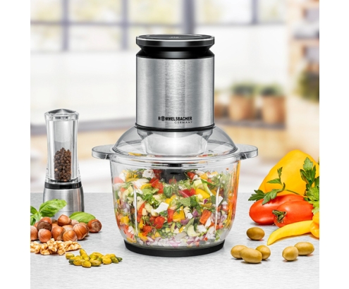 Rommelsbacher MZ 600 picadora eléctrica de alimentos 2 L 600 W Negro, Acero inoxidable