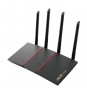 Router asus RT-AX55 inalambrico Doble banda 2.4 GHz 5 GHz Gigabit Ethernet Negro 90IG06C0-BO3100