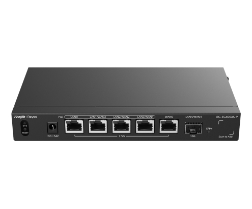 Ruijie Networks RG-EG406XS-P router 2.5 Gigabit Ethernet Negro