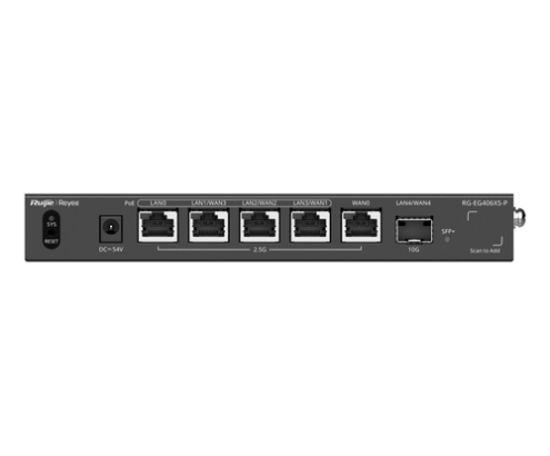 Ruijie Networks RG-EG406XS-P router 2.5 Gigabit Ethernet Negro