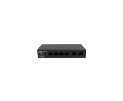 Ruijie Networks RG-ES106D-P V2 switch No administrado Fast Ethernet (10/100) Energía sobre Ethernet (PoE) Negro