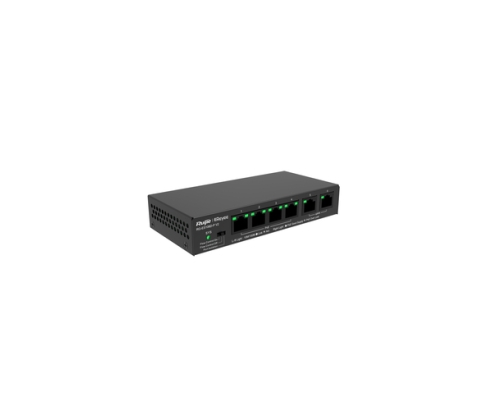 Ruijie Networks RG-ES106D-P V2 switch No administrado Fast Ethernet (10/100) Energía sobre Ethernet (PoE) Negro