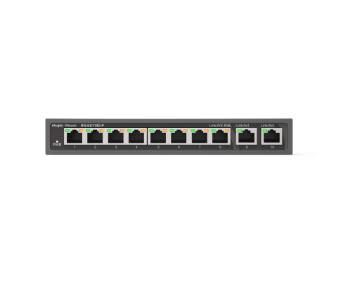 Ruijie Networks RG-ES110D-P switch No administrado Fast Ethernet (10/100) Energía sobre Ethernet (PoE) Negro