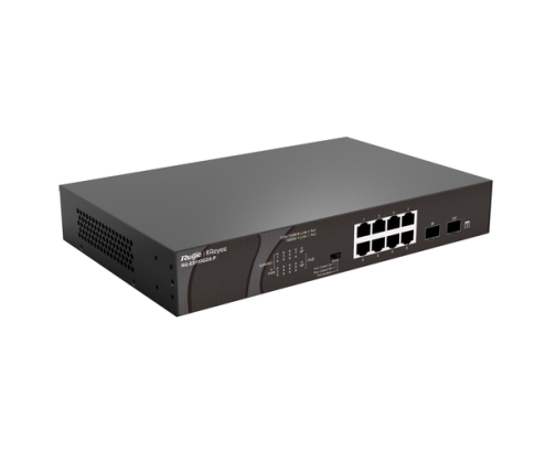Ruijie Networks RG-ES110GDS-P switch No administrado Gigabit Ethernet (10/100/1000) Energía sobre Ethernet (PoE) Negro