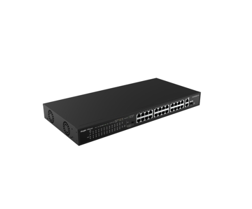Ruijie Networks RG-ES126S-LP V2 switch No administrado Fast Ethernet (10/100) Energía sobre Ethernet (PoE) Negro