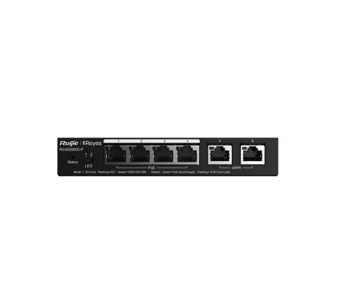 Ruijie Networks RG-ES206GC-P switch Gigabit Ethernet (10/100/1000) Energía sobre Ethernet (PoE) Negro