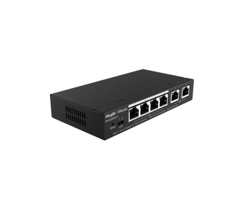 Ruijie Networks RG-ES206GC-P switch Gigabit Ethernet (10/100/1000) Energía sobre Ethernet (PoE) Negro