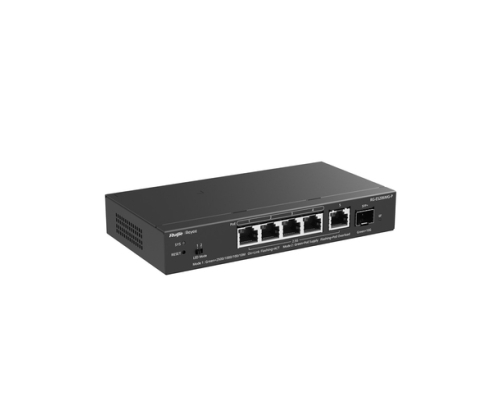 Ruijie Networks RG-ES206MG-P switch Gestionado L2 2.5G Ethernet (100/1000/2500) Energía sobre Ethernet (PoE) Montaje en pared/escritorio Negro