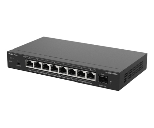 Ruijie Networks RG-ES209MG-P switch No administrado L2 2.5G Ethernet (100/1000/2500) Energía sobre Ethernet (PoE) Negro