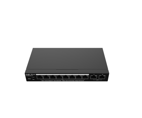 Ruijie Networks RG-ES210GC-LP switch Gestionado L2 Gigabit Ethernet (10/100/1000) Energía sobre Ethernet (PoE) Negro