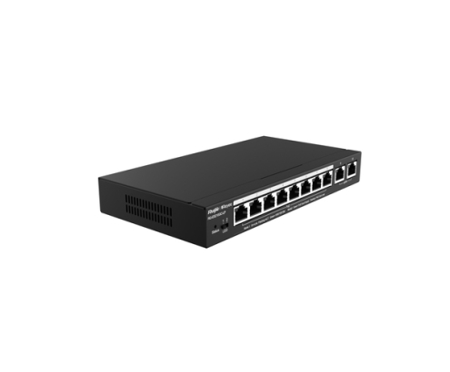 Ruijie Networks RG-ES210GC-LP switch Gestionado L2 Gigabit Ethernet (10/100/1000) Energía sobre Ethernet (PoE) Negro