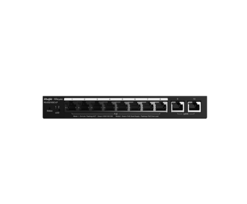 Ruijie Networks RG-ES210GC-LP switch Gestionado L2 Gigabit Ethernet (10/100/1000) Energía sobre Ethernet (PoE) Negro