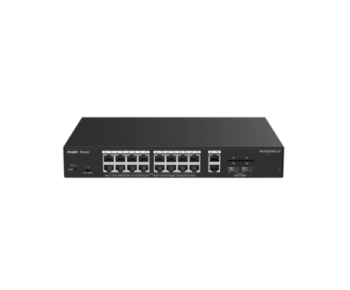 Ruijie Networks RG-ES220GS-LP switch Gestionado L2 Gigabit Ethernet (10/100/1000) Energía sobre Ethernet (PoE) Escritorio Negro