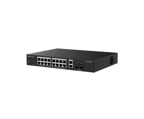 Ruijie Networks RG-ES220GS-LP switch Gestionado L2 Gigabit Ethernet (10/100/1000) Energía sobre Ethernet (PoE) Escritorio Negro