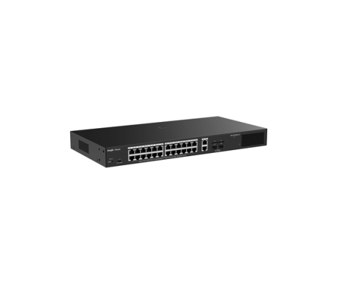 Ruijie Networks RG-ES228GS-LP switch Gestionado L2 Gigabit Ethernet (10/100/1000) Energía sobre Ethernet (PoE) Escritorio Negro