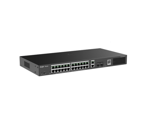Ruijie Networks RG-ES228GS-P switch Gestionado Gigabit Ethernet (10/100/1000) Energía sobre Ethernet (PoE) Negro