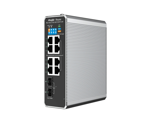 Ruijie Networks RG-NIS2100 Gestionado L2 Gigabit Ethernet (10/100/1000) Energía sobre Ethernet (PoE) Negro, Acero inoxidable