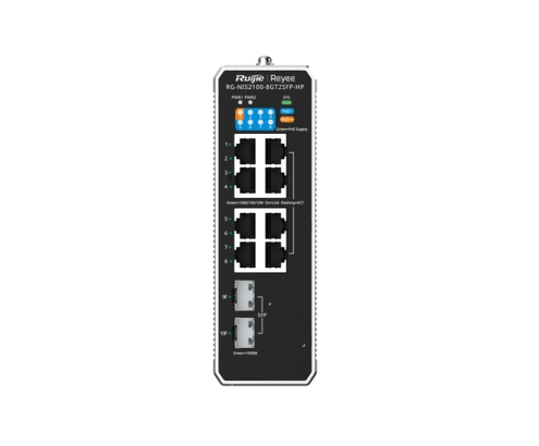 Ruijie Networks RG-NIS2100 Gestionado L2 Gigabit Ethernet (10/100/1000) Energía sobre Ethernet (PoE) Negro, Acero inoxidable