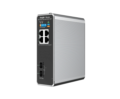 Ruijie Networks RG-NIS2100 Gestionado L2 Gigabit Ethernet (10/100/1000) Energía sobre Ethernet (PoE) Negro, Acero inoxidable