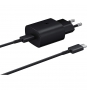 SAMSUNG CARGADOR 25W CON CABLE USB-C NEGRO EP-TA800XBEGWW