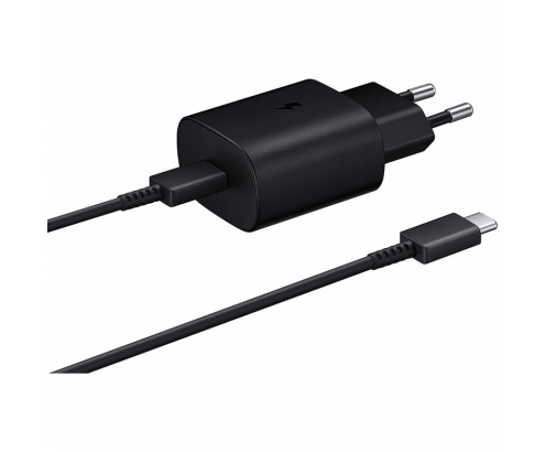 SAMSUNG CARGADOR 25W CON CABLE USB-C NEGRO EP-TA800XBEGWW