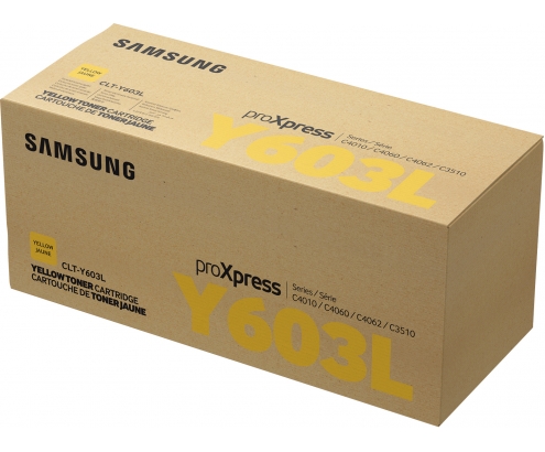 Samsung Cartucho de tóner amarillo de alto rendimiento CLT-Y603L