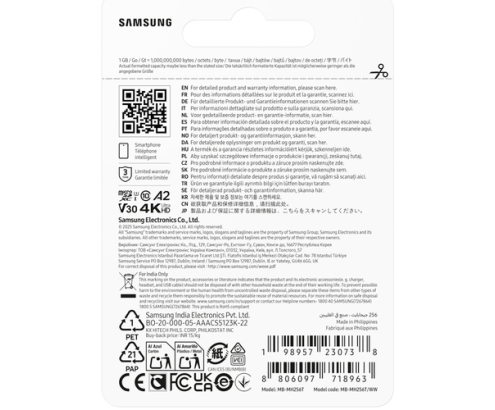 Samsung MB-MH256T/WW memoria flash 256 GB MicroSDXC UHS-I